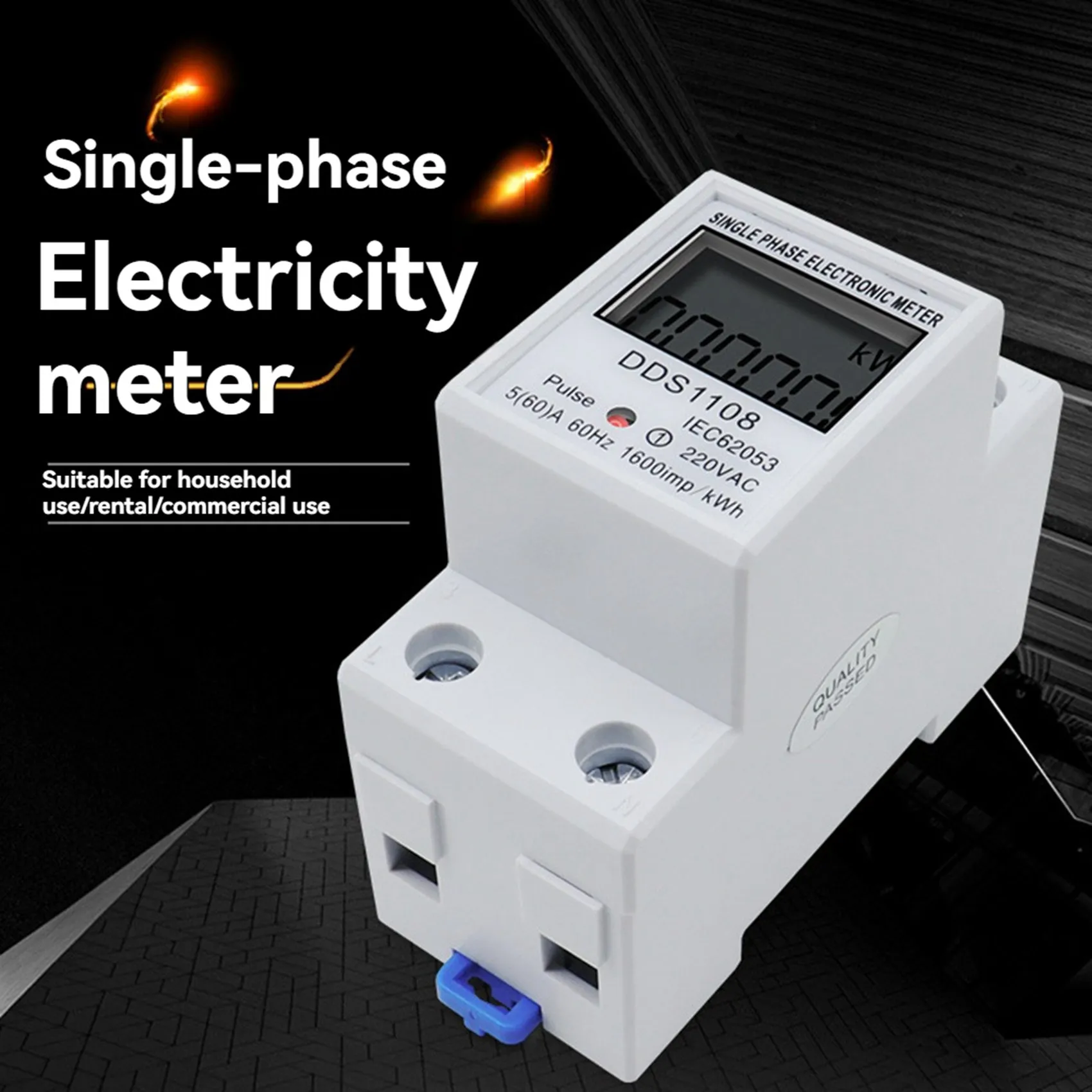 2X DDS1108 Digital Electric Energy Meter Wattmeter LCD Display Kwh Meter Single Phase Wattmeter AC220V 60Hz-AT36
2X DDS1108 Digital Electric Energy Meter Wattmeter LCD Display Kwh Meter Single Phase Wattmeter AC220V 60Hz-AT36