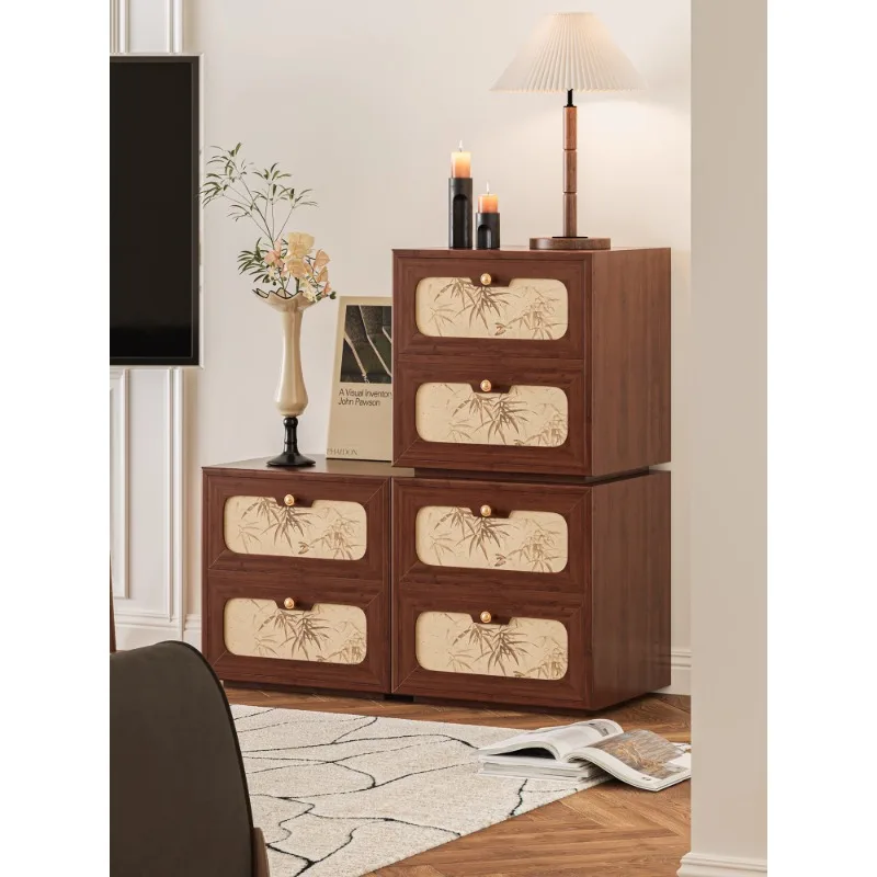 Pastoral simple bamboo leaf chest art style living room bedroom side cabinet solid wood combination bedside cabinet movable
Pastoral simple bamboo leaf chest art style living room bedroom side cabinet solid wood combination bedside cabinet movable