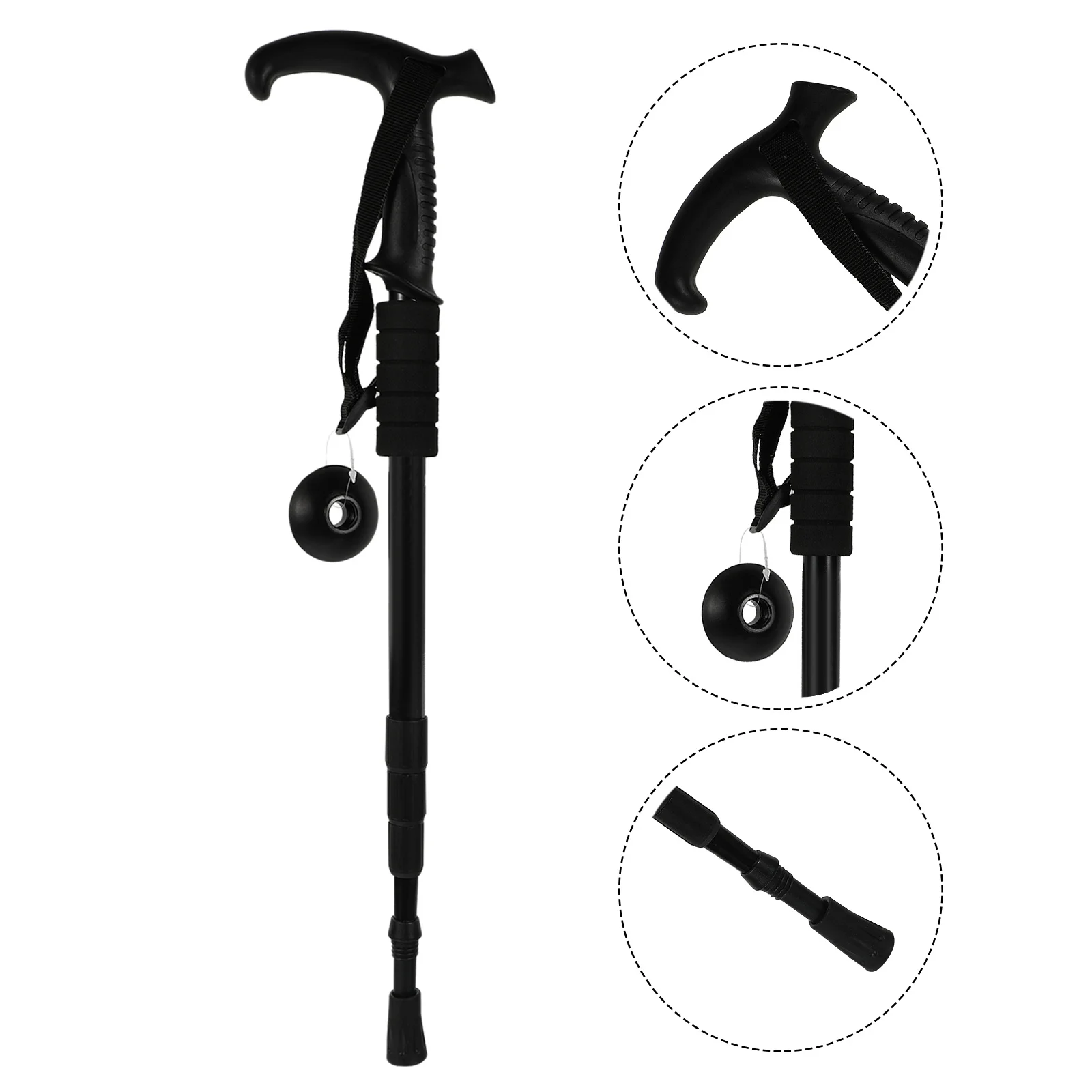 Aluminum Alloy Trekking Pole T-Handle Anti-Slip Hiking Stick Outdoor Mountaineering Walking Pole Lightweight Durable Portable 
Aluminum Alloy Trekking Pole T-Handle Anti-Slip Hiking Stick Outdoor Mountaineering Walking Pole Lightweight Durable Portable
