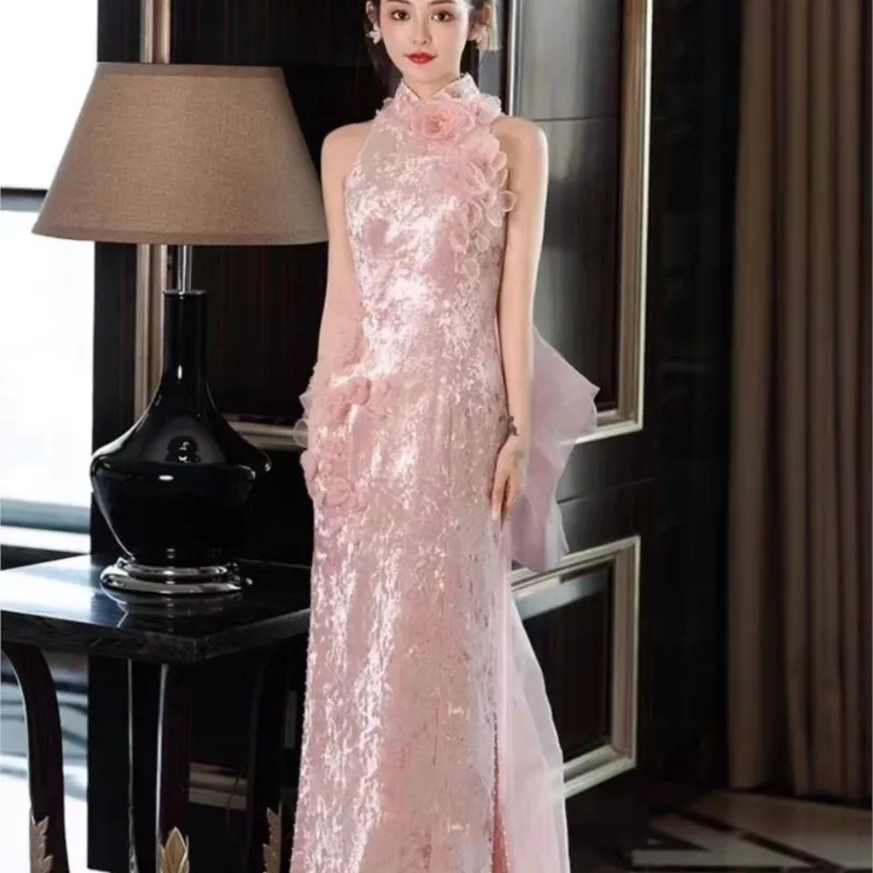 New Chinese cheongsam toasting women light luxury temperament coming-of-age birthday party dress
New Chinese cheongsam toasting women light luxury temperament coming-of-age birthday party dress