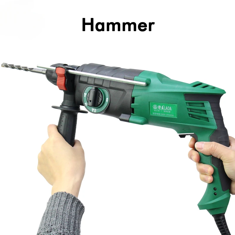 Light Weight Multi-purpose Electric Hammer Machine 26MM Handheld Multi-functional Electric Hammer Triple-purpose Power Tool 220V
Light Weight Multi-purpose Electric Hammer Machine 26MM Handheld Multi-functional Electric Hammer Triple-purpose Power Tool 220V