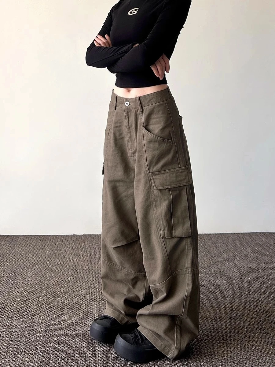 American Vintage 2000s Style High Waist Brown Jeans Pants 2025 Spring Women's Baggy Y2K Wide Leg Denim Trouser Female Clothes
American Vintage 2000s Style High Waist Brown Jeans Pants 2025 Spring Women's Baggy Y2K Wide Leg Denim Trouser Female Clothes