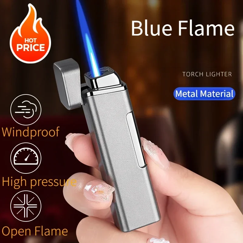 New Cigar Igniter One-click Press The Switch Lighter Blue Open Flame Ignition Inflatable Cigarette Lighters & Smoking Accessorie
New Cigar Igniter One-click Press The Switch Lighter Blue Open Flame Ignition Inflatable Cigarette Lighters & Smoking Accessorie
