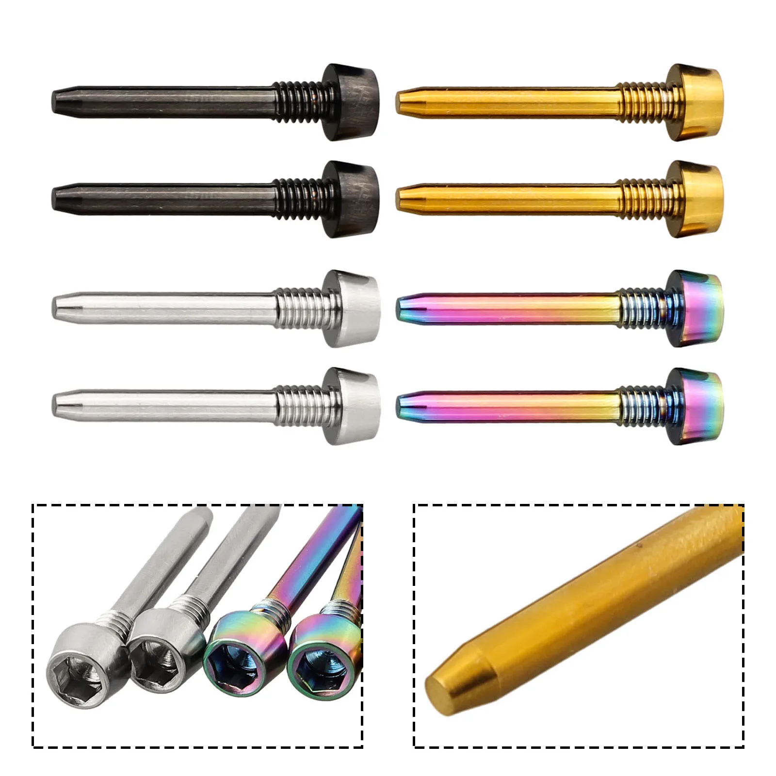 2pcs Bike Titanium Alloy Disc Brake Caliper Bolt Pin Plug For MT2/4/5/6/8 Titanium Alloy Bike Brake Pin Insert Caliper 2024
2pcs Bike Titanium Alloy Disc Brake Caliper Bolt Pin Plug For MT2/4/5/6/8 Titanium Alloy Bike Brake Pin Insert Caliper 2024