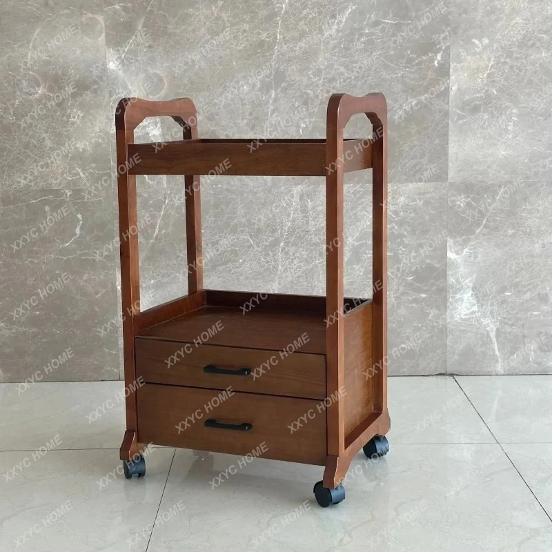 Q solid wood beauty salon multi-function cart double drawer tool nail trolley
Q solid wood beauty salon multi-function cart double drawer tool nail trolley