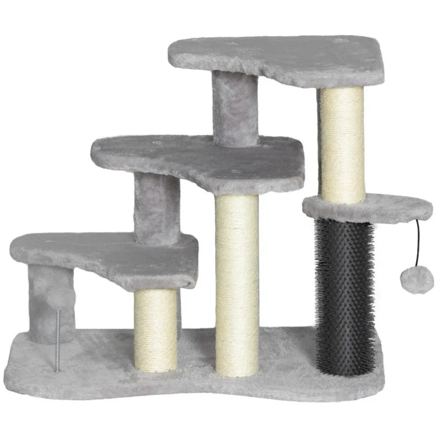 2-in-1 Cat Tree, Pet Stairs w/ Scratching Post, Toy Balls, for Bed, Sofa, Couch, Light Grey
2-in-1 Cat Tree, Pet Stairs w/ Scratching Post, Toy Balls, for Bed, Sofa, Couch, Light Grey