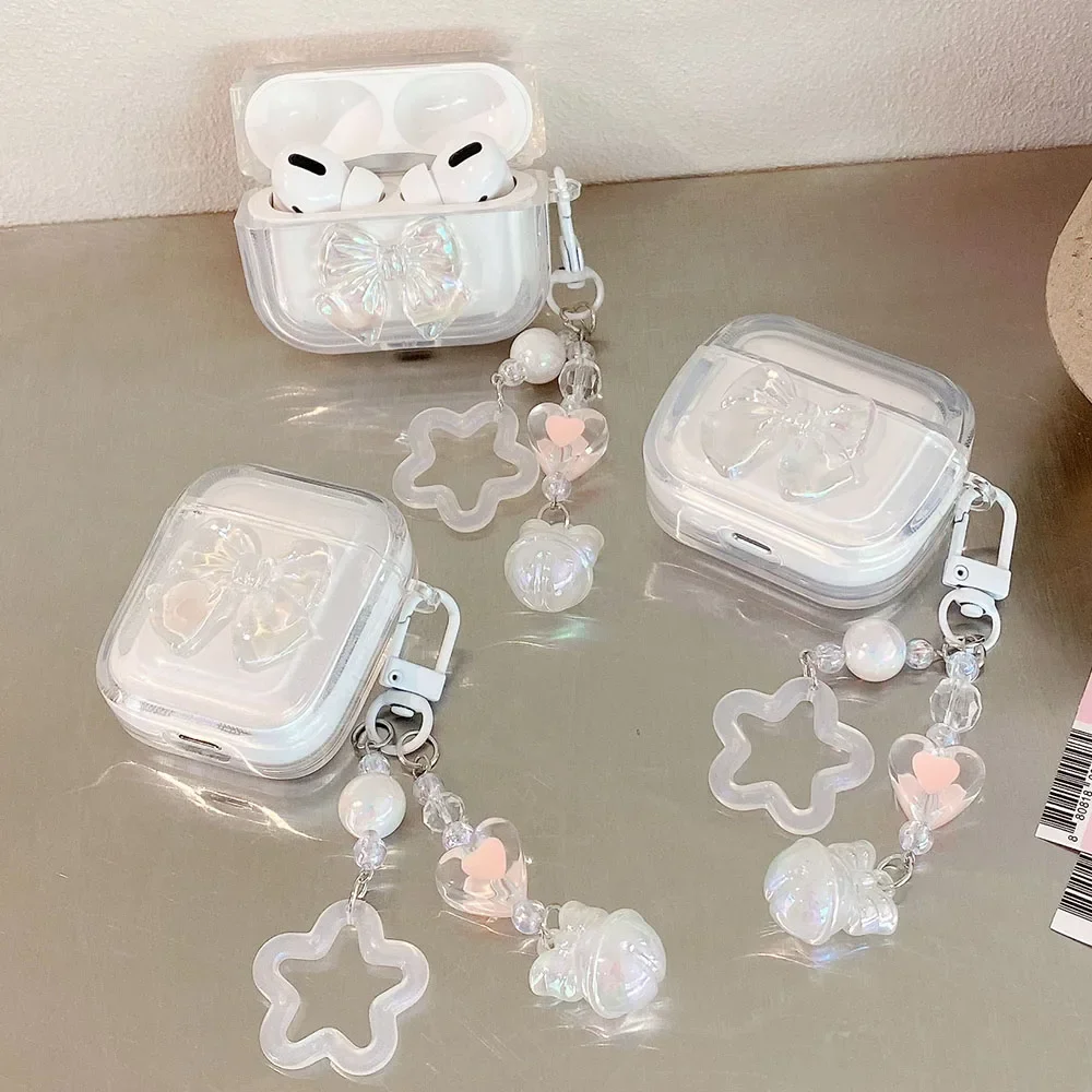 INS Laser Bow Transparent Case Stars Acrylic Keychain Bell Pendant For Apple Airpods 4 2024 Pro 2 1 3 Earphone Accessorie cases
INS Laser Bow Transparent Case Stars Acrylic Keychain Bell Pendant For Apple Airpods 4 2024 Pro 2 1 3 Earphone Accessorie cases