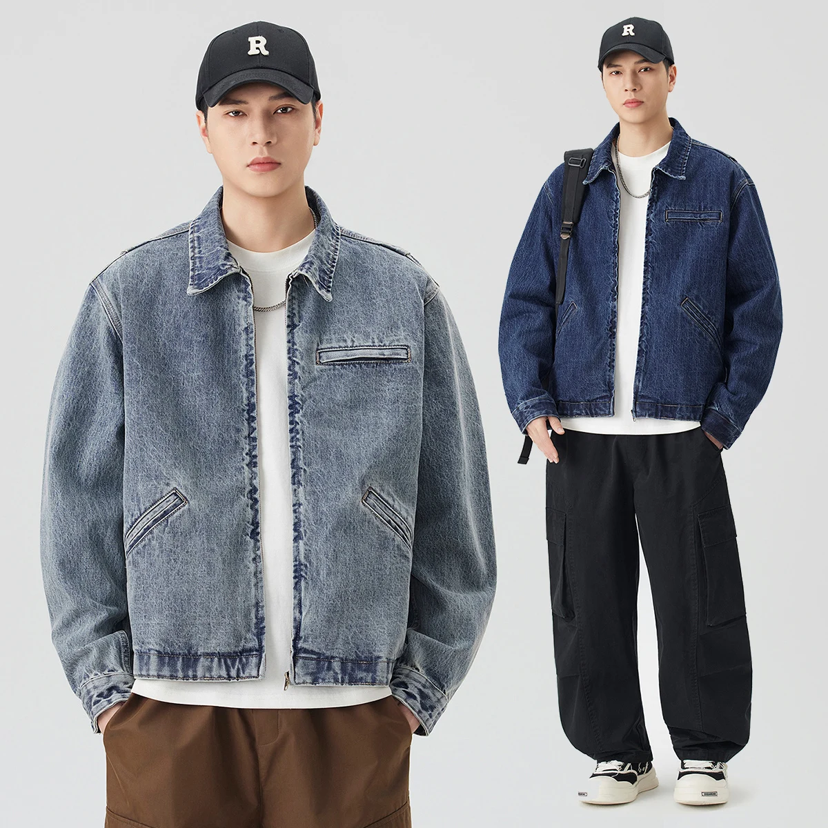 Spring Denim Jacket Men's Streetwear Fashion Hip Hop Casual Vintage Loose Denim Cargo Jacket Women Plus Size Jeans Coat
Spring Denim Jacket Men's Streetwear Fashion Hip Hop Casual Vintage Loose Denim Cargo Jacket Women Plus Size Jeans Coat