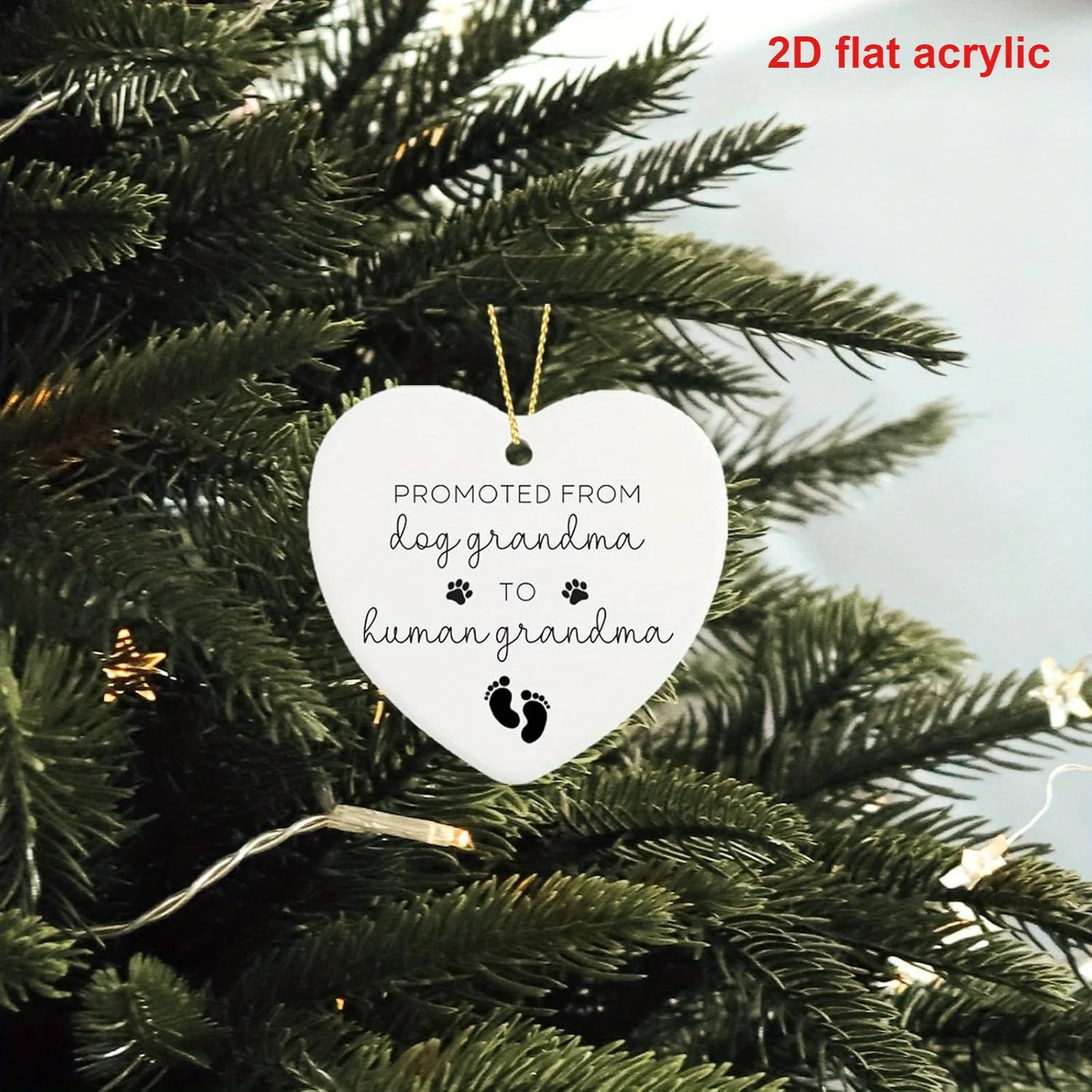 2D flat design, 1 heart-shaped acrylic grandma gift - 3.35x3.15 inches pregnancy announcement decoration item
2D flat design, 1 heart-shaped acrylic grandma gift - 3.35x3.15 inches pregnancy announcement decoration item