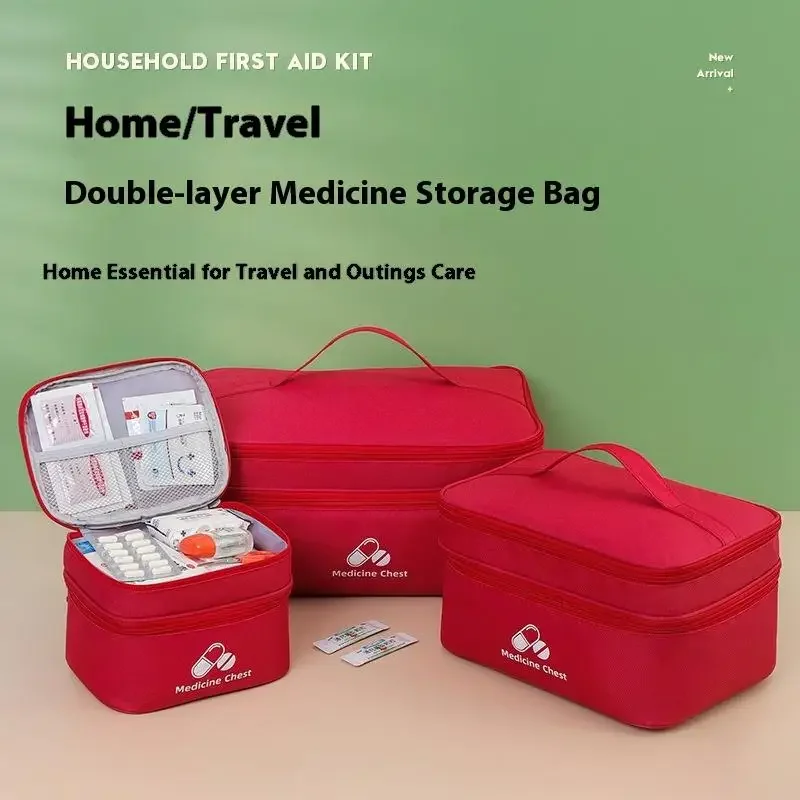 Аптечка первой помощи для дома и путешествий, двухслойная сумка для хранения классификаций, сортировочная сумка из ткани Оксфорд, сумка для профилактики эпидемий 
Аптечка первой помощи для дома и путешествий, двухслойная сумка для хранения классификаций, сортировочная сумка из ткани Оксфорд, сумка для профилактики эпидемий
