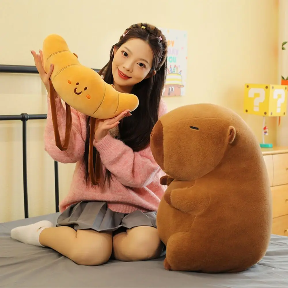 Fluffy Bread Capybara Plush Toys PP Cotton With Croissant Simulation Capybara Toy Soft Cute Stuffed Capybara Doll Children Girl
Fluffy Bread Capybara Plush Toys PP Cotton With Croissant Simulation Capybara Toy Soft Cute Stuffed Capybara Doll Children Girl