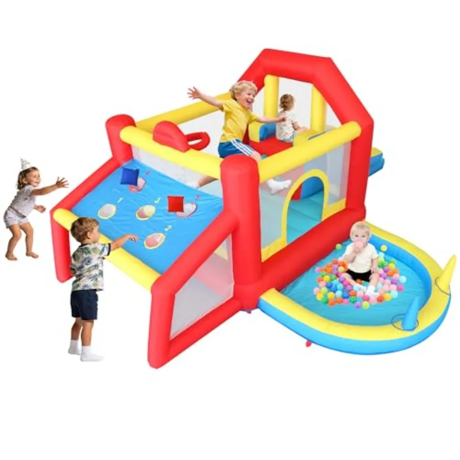 Надувной батут-комплекс 9 в 1 для детей: батут, высокая горка, бассейн с шариками, футбольный тренажер, игра с мешками с песком для домашних вечеринок
Надувной батут-комплекс 9 в 1 для детей: батут, высокая горка, бассейн с шариками, футбольный тренажер, игра с мешками с песком для домашних вечеринок