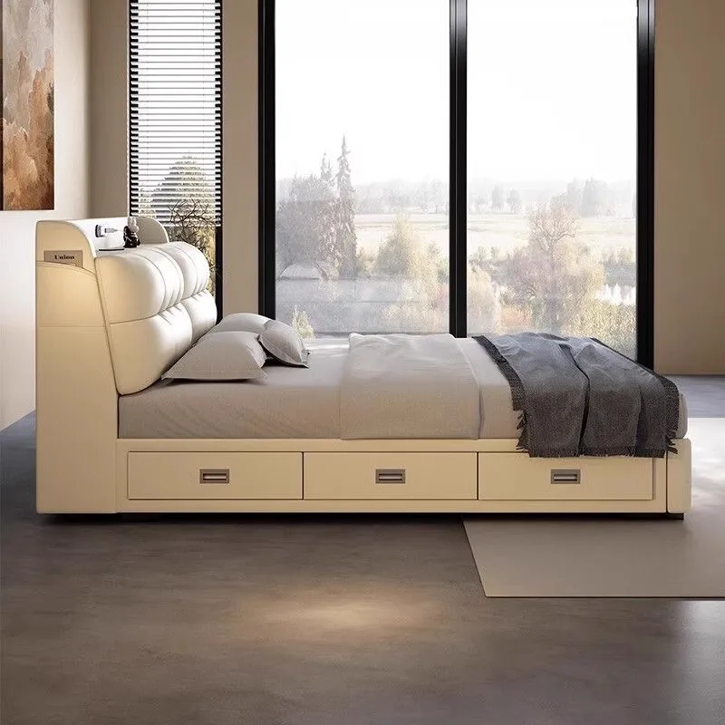 Rustic Design White Double Bed Heavy Minimalist Luxury Frame Double Bed Mattress Storage Cheap Cama Twin Bedroom Furniture Set
Rustic Design White Double Bed Heavy Minimalist Luxury Frame Double Bed Mattress Storage Cheap Cama Twin Bedroom Furniture Set