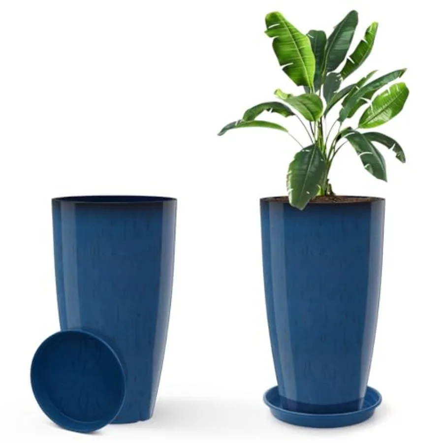 Tall Flower Pot Indoor - Outdoor Plant Pot - Glossy Planter - Elegant Ceramics Imitation - 12" Diameter 21" Tall with Drainage
Tall Flower Pot Indoor - Outdoor Plant Pot - Glossy Planter - Elegant Ceramics Imitation - 12" Diameter 21" Tall with Drainage