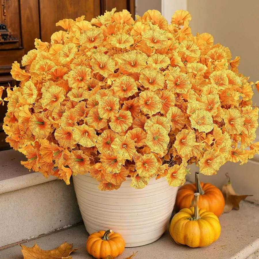 20 Bundles Artificial Flowers for Outdoors Decoration, UV Resistant Silk Morning Glory Faux Colorful Fall Fake Plants for Outsid
20 Bundles Artificial Flowers for Outdoors Decoration, UV Resistant Silk Morning Glory Faux Colorful Fall Fake Plants for Outsid
