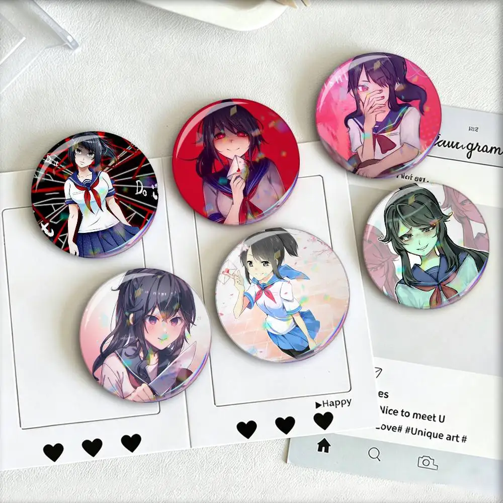 Y-Yandere S-Simulator Ayano Aishi Laser Badge Creative Pins Brooch for Bag Clothes Hat Decor Gifts Fans Collect
Y-Yandere S-Simulator Ayano Aishi Laser Badge Creative Pins Brooch for Bag Clothes Hat Decor Gifts Fans Collect