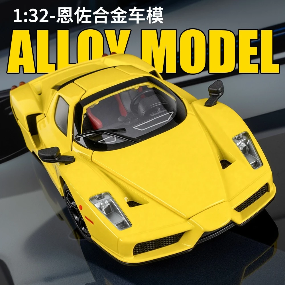 Модель спортивного автомобиля Enzo Classic 1:32, литая под давлением, из металлического сплава, со звуком и светом, с функцией отката назад, коллекционная, детская игрушка, подарок
Модель спортивного автомобиля Enzo Classic 1:32, литая под давлением, из металлического сплава, со звуком и светом, с функцией отката назад, коллекционная, детская игрушка, подарок