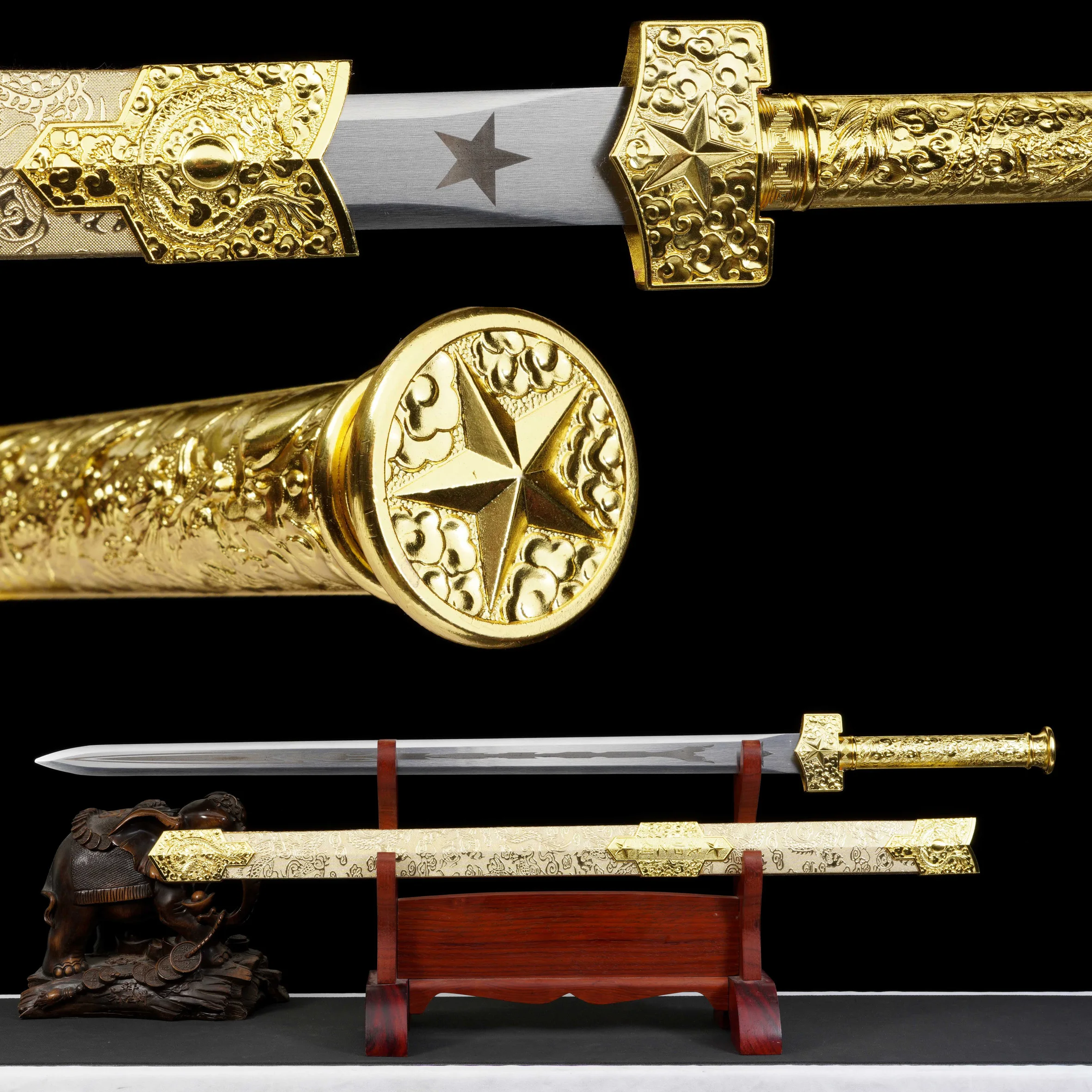 Chinese Star Sword Battle Preparation Steel Real Sword Gift for Ninja Trainees and Martial Arts Enthusiasts katana Not Sharp
Chinese Star Sword Battle Preparation Steel Real Sword Gift for Ninja Trainees and Martial Arts Enthusiasts katana Not Sharp