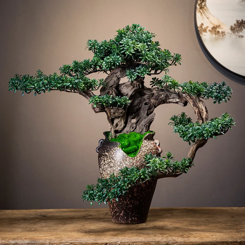 Artificial Greeting Pine Bonsai Neo Chinese Style Ornaments Flower Stand Ornament Desktop Plant Fake Bonsai
Artificial Greeting Pine Bonsai Neo Chinese Style Ornaments Flower Stand Ornament Desktop Plant Fake Bonsai