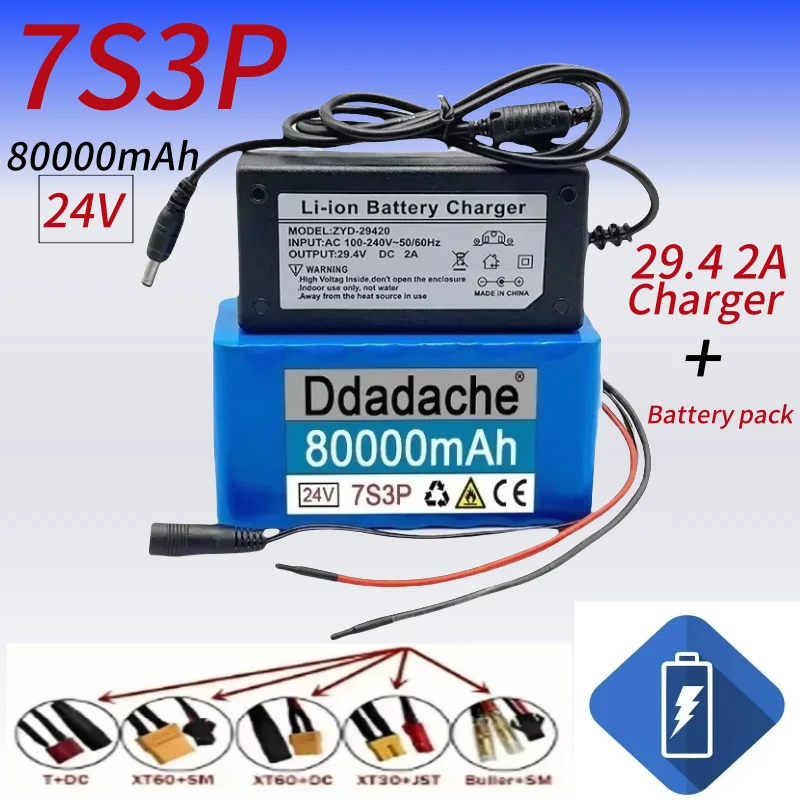 2024 New High Capacity 24V 80Ah 7s3p 18650 Lithium Battery 29.4v 80000mAh Battery Pack Electric Bicycle Electric+29.4v Charger
2024 New High Capacity 24V 80Ah 7s3p 18650 Lithium Battery 29.4v 80000mAh Battery Pack Electric Bicycle Electric+29.4v Charger