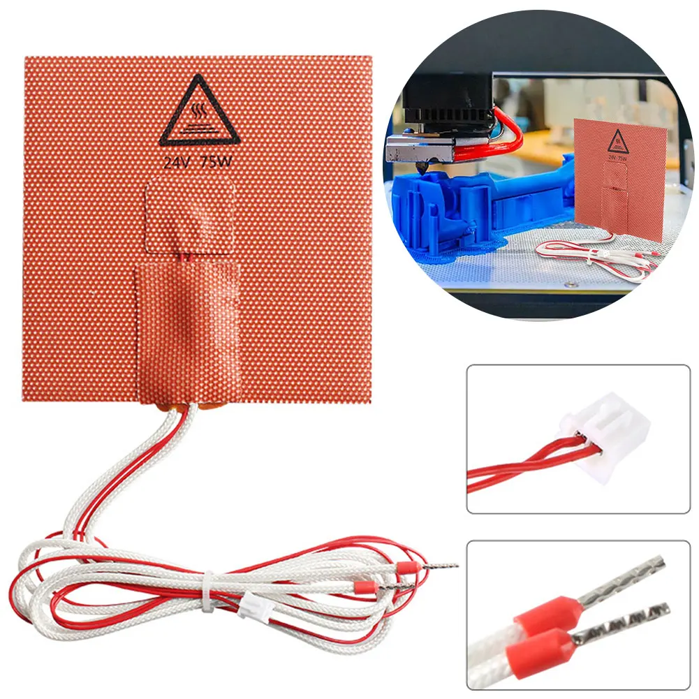 3D Printer Heating Mat with NTC 100K Thermistor Hot Bed Heater 24V 75W Heater Pad Plate 100x100mm for VONON 0.1/0.2 3D Printer
3D Printer Heating Mat with NTC 100K Thermistor Hot Bed Heater 24V 75W Heater Pad Plate 100x100mm for VONON 0.1/0.2 3D Printer