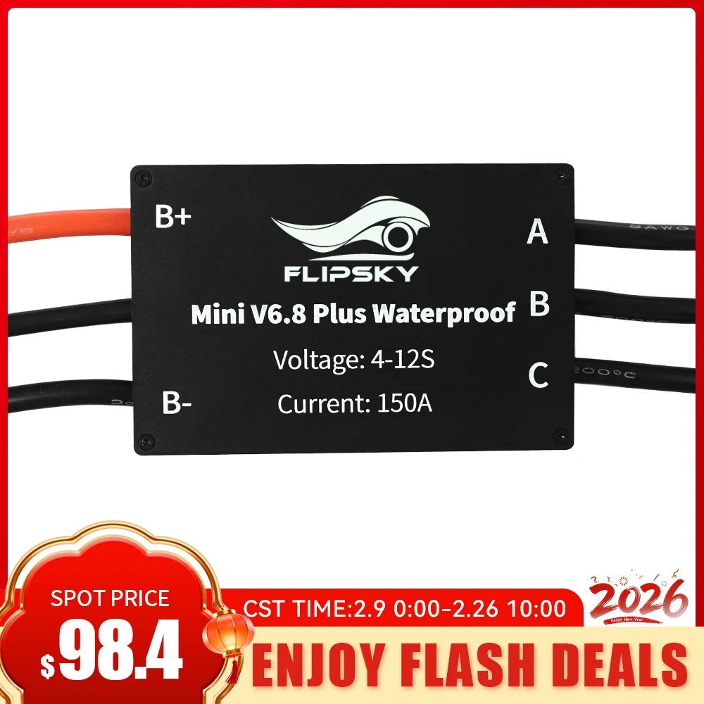 Flash Deals Flipsky Mini FSESC6.8 Plus IP68 Waterproof ESC 150A 4-12S VESC6 Speed Controller for Efoil Ejet Electric Surfboard
Flash Deals Flipsky Mini FSESC6.8 Plus IP68 Waterproof ESC 150A 4-12S VESC6 Speed Controller for Efoil Ejet Electric Surfboard