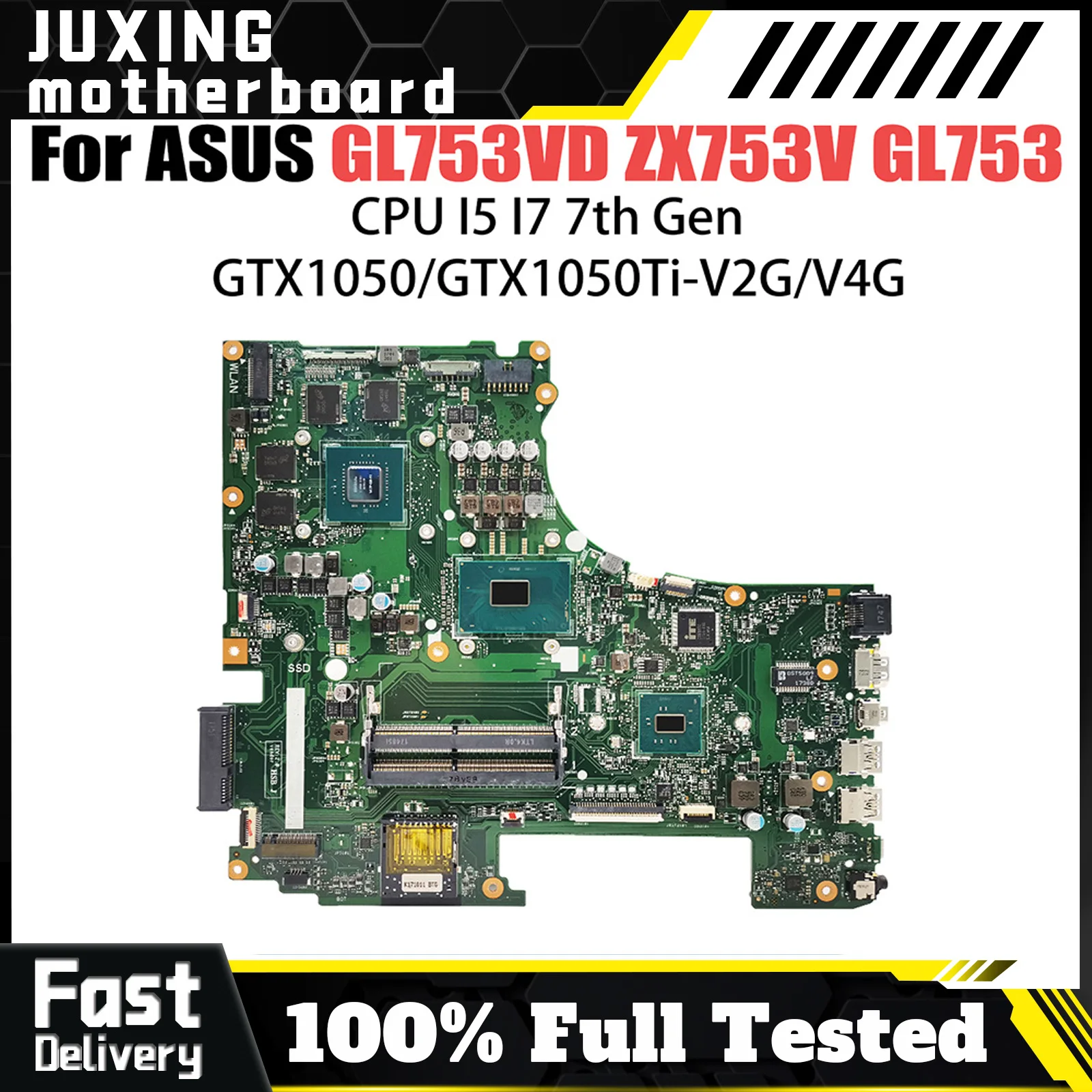 Материнская плата GL753V для ASUS ROG GL753VD GL753VE FX753V ZX753V GL753, материнская плата для ноутбука i5 i7 7-го поколения GTX1050 GTX1050Ti
Материнская плата GL753V для ASUS ROG GL753VD GL753VE FX753V ZX753V GL753, материнская плата для ноутбука i5 i7 7-го поколения GTX1050 GTX1050Ti