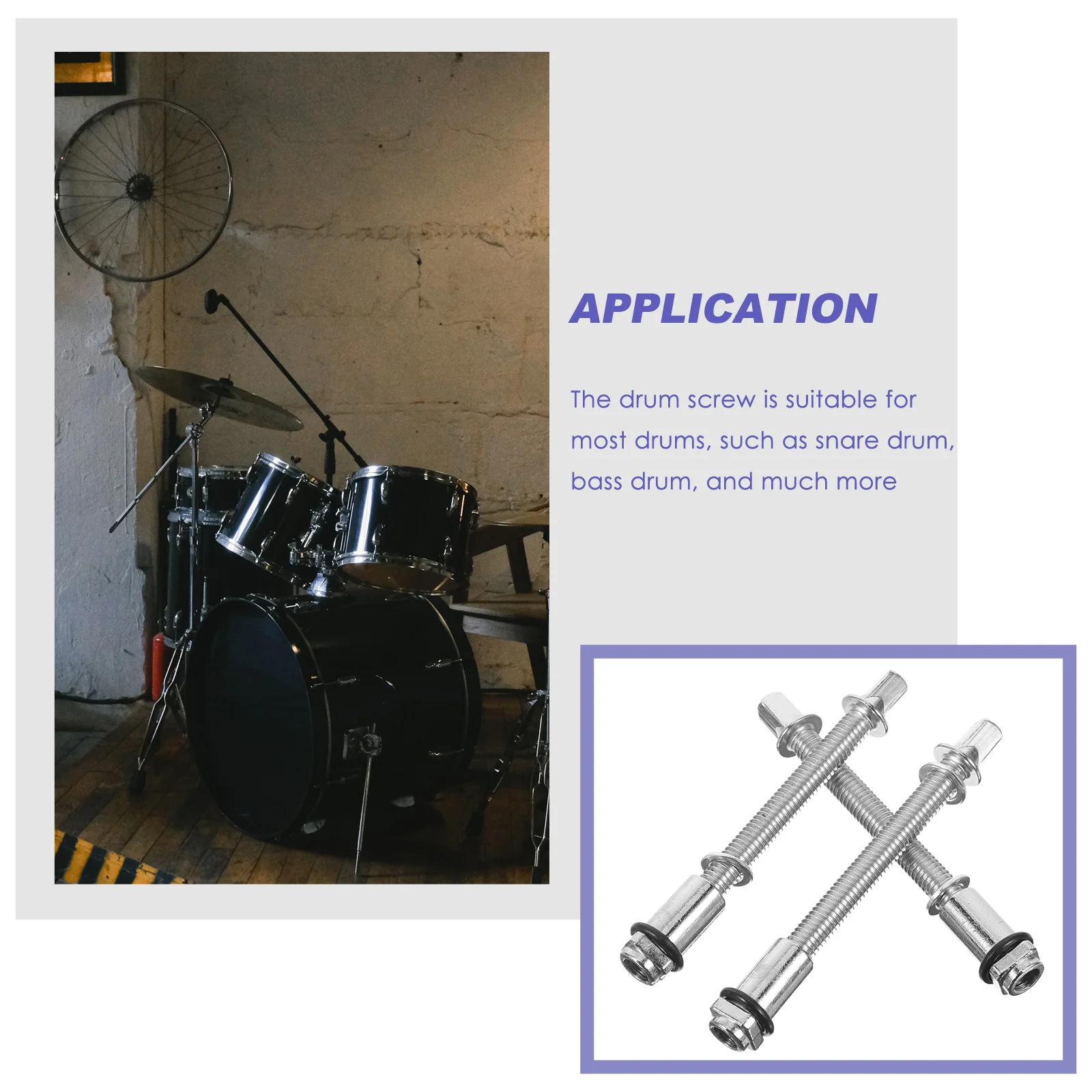 6 Pcs Drum Screw Fittings Accessories and Parts Replacement Tight Tension Rods Tie Drums
6 Pcs Drum Screw Fittings Accessories and Parts Replacement Tight Tension Rods Tie Drums