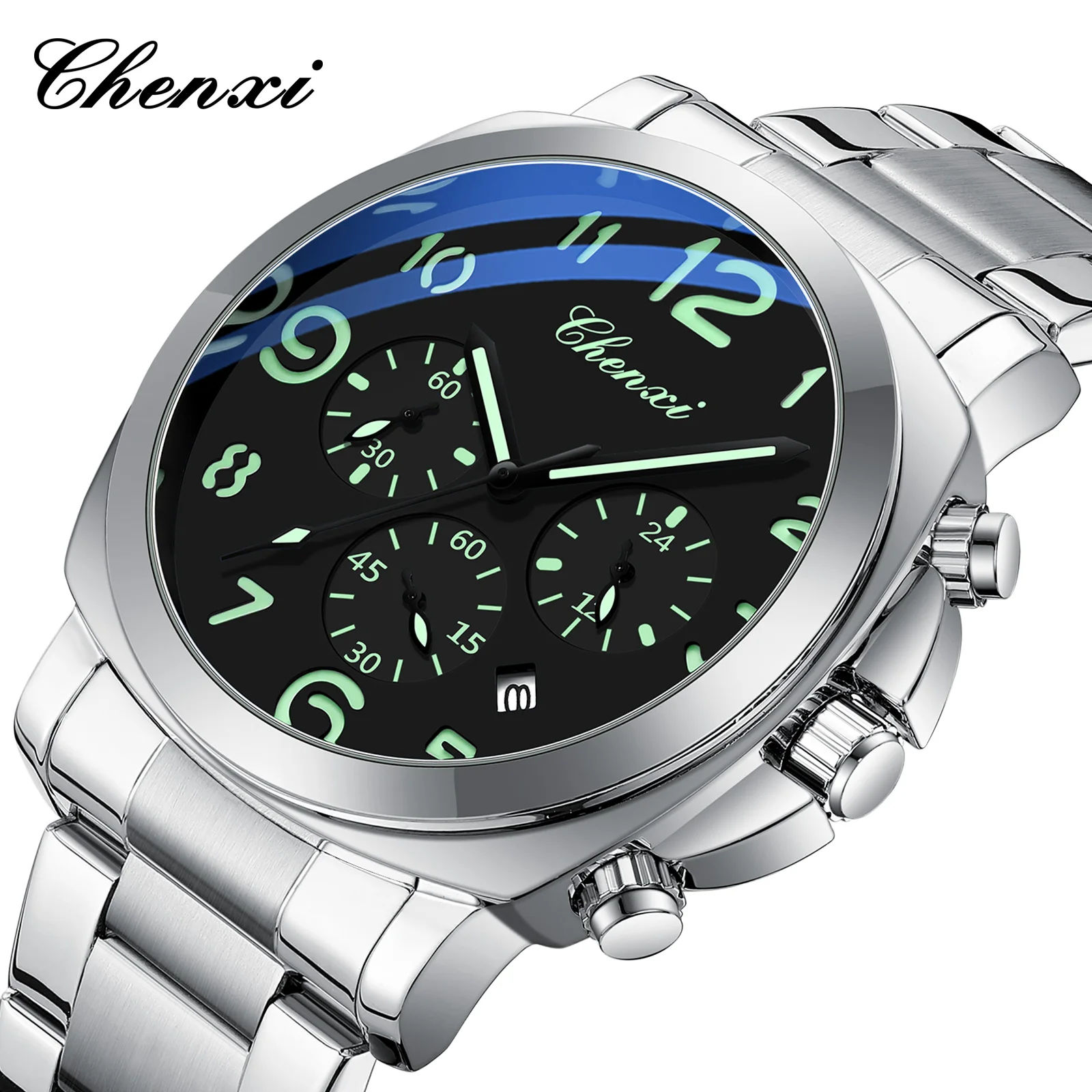 CHENXI мужские часы высокого качества водостойкие арабские цифры циферблат кварцевые часы хронограф светящаяся дата деловые наручные часы 
CHENXI мужские часы высокого качества водостойкие арабские цифры циферблат кварцевые часы хронограф светящаяся дата деловые наручные часы