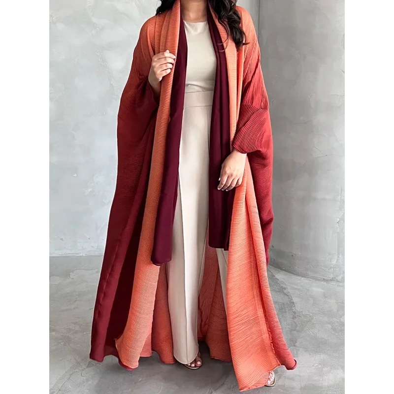 Miyake Pleated Women Cardigan Wraps Elegant Loose Miyake Gradient Pleated Turn-down Collar Bat Windbreak With Belt 55"In Lace
Miyake Pleated Women Cardigan Wraps Elegant Loose Miyake Gradient Pleated Turn-down Collar Bat Windbreak With Belt 55"In Lace