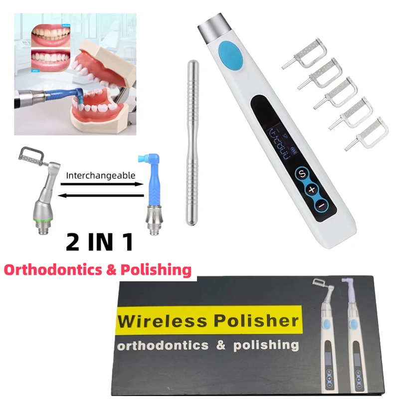 Wireless 2in1 Dental Electric IPR System Orthodontic & Teeth Surface Polishing Machine 4:1 Interproximal Enamel Reduction Tools
Wireless 2in1 Dental Electric IPR System Orthodontic & Teeth Surface Polishing Machine 4:1 Interproximal Enamel Reduction Tools