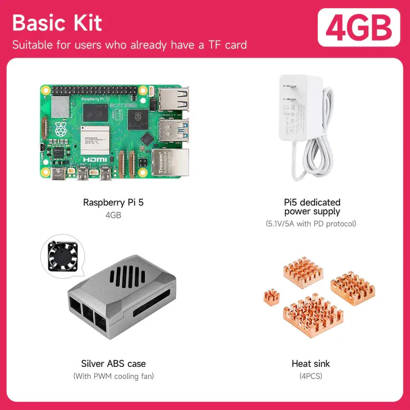 Плата разработки Raspberry Pi 5 4 ГБ ОЗУ Официальный оригинальный Pi5 4 ГБ Несколько комплектов с различными аксессуарами на выбор на складе
Плата разработки Raspberry Pi 5 4 ГБ ОЗУ Официальный оригинальный Pi5 4 ГБ Несколько комплектов с различными аксессуарами на выбор на складе