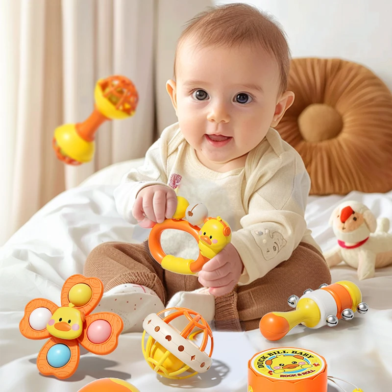 Little Yellow Duck Baby Toy 0-1 Year Old Rotating Rattle Set Newborn Baby Soothing Hand Holding Intelligence Cute Infant Toys
Little Yellow Duck Baby Toy 0-1 Year Old Rotating Rattle Set Newborn Baby Soothing Hand Holding Intelligence Cute Infant Toys