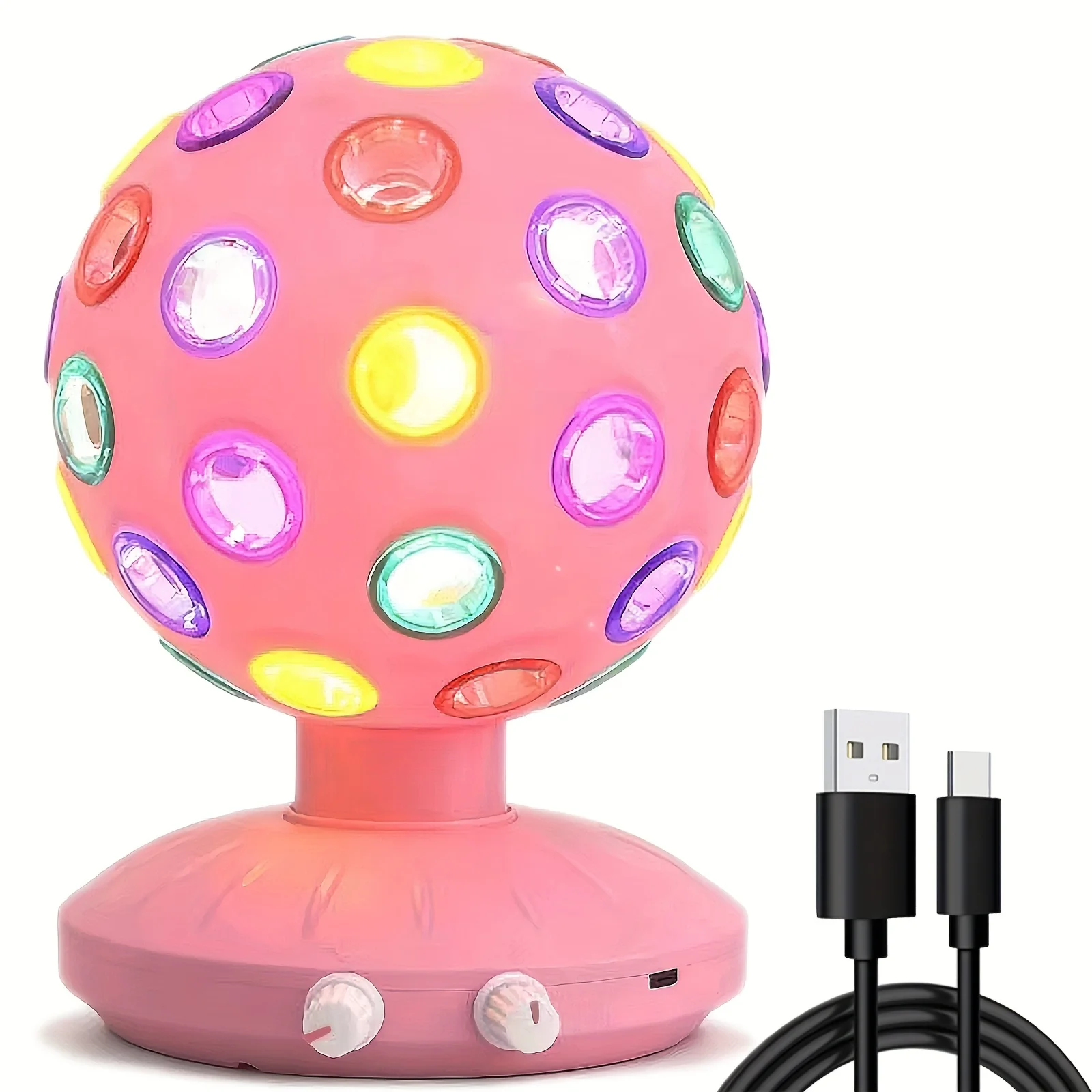 Pink Rotating Disco Ball Mood Light – 360° Rotation, Adjustable Speed and Brightness, Stress-Relief Light – Perfect for Parties,
Pink Rotating Disco Ball Mood Light – 360° Rotation, Adjustable Speed and Brightness, Stress-Relief Light – Perfect for Parties,