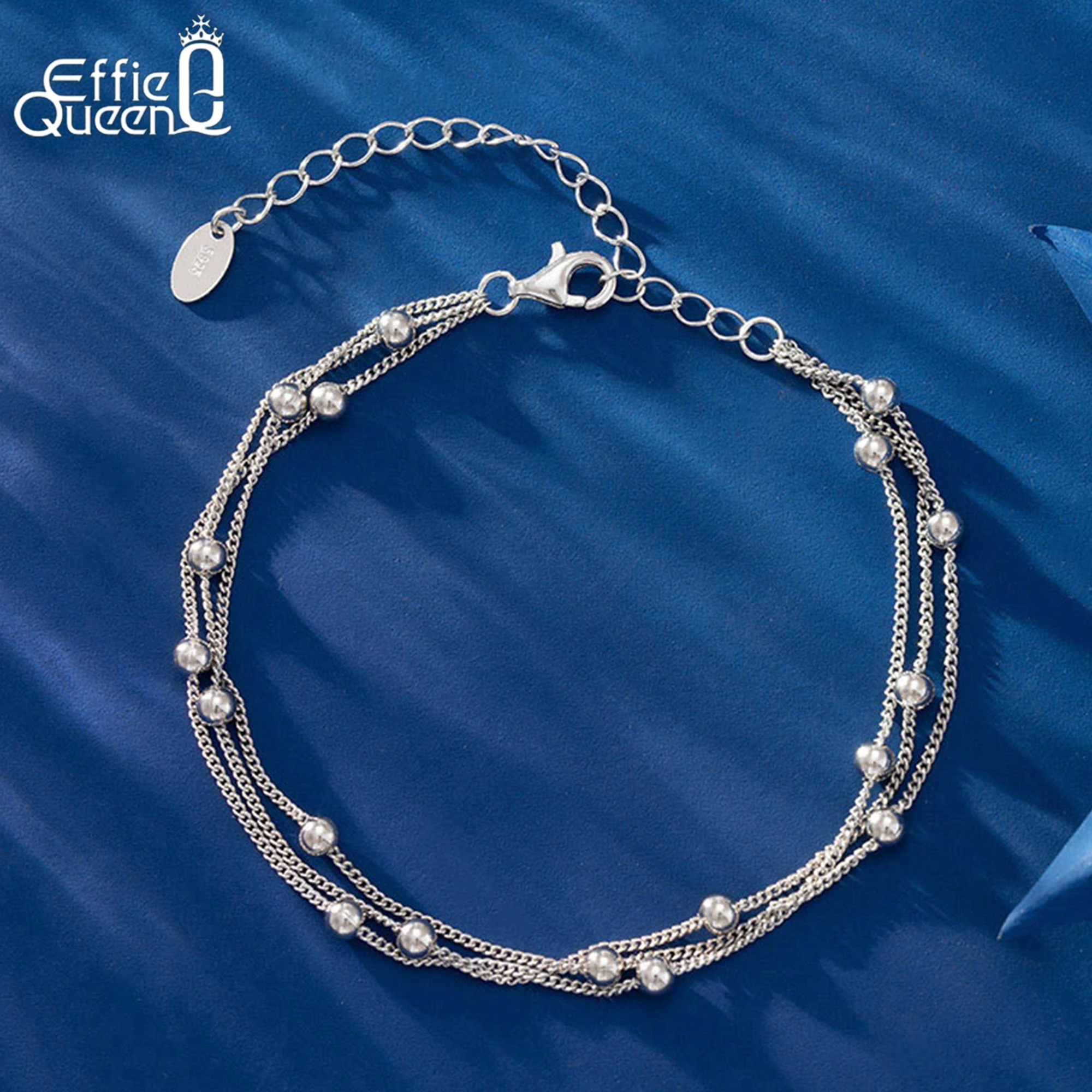 EFFIE QUEEN Fashion Simple Layer 3mm Beaded Chain Bracelet For Women S925 Sterling Silver Three Layered Bracelet Jewelry SB173
EFFIE QUEEN Fashion Simple Layer 3mm Beaded Chain Bracelet For Women S925 Sterling Silver Three Layered Bracelet Jewelry SB173