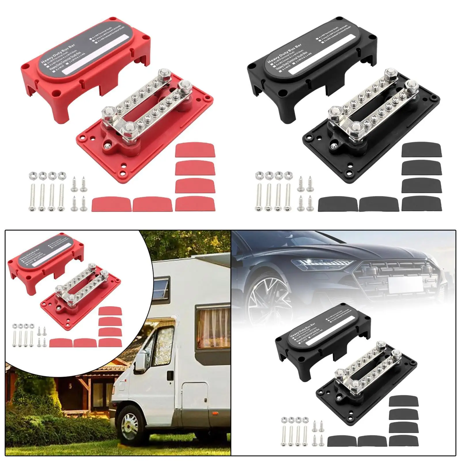 Bus Bar Power Distribution Block with Removable Cover Easy Installation Junction Block 48V 150A for Marine Truck RV Vehicle
Bus Bar Power Distribution Block with Removable Cover Easy Installation Junction Block 48V 150A for Marine Truck RV Vehicle