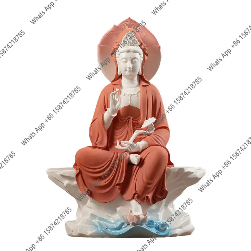 Bn Dehua Ceramic Guanyin Bodhisattva "Ruyi Guanyin" Buddha Statue Ornament, Living Room Entrance Decoration
Bn Dehua Ceramic Guanyin Bodhisattva "Ruyi Guanyin" Buddha Statue Ornament, Living Room Entrance Decoration