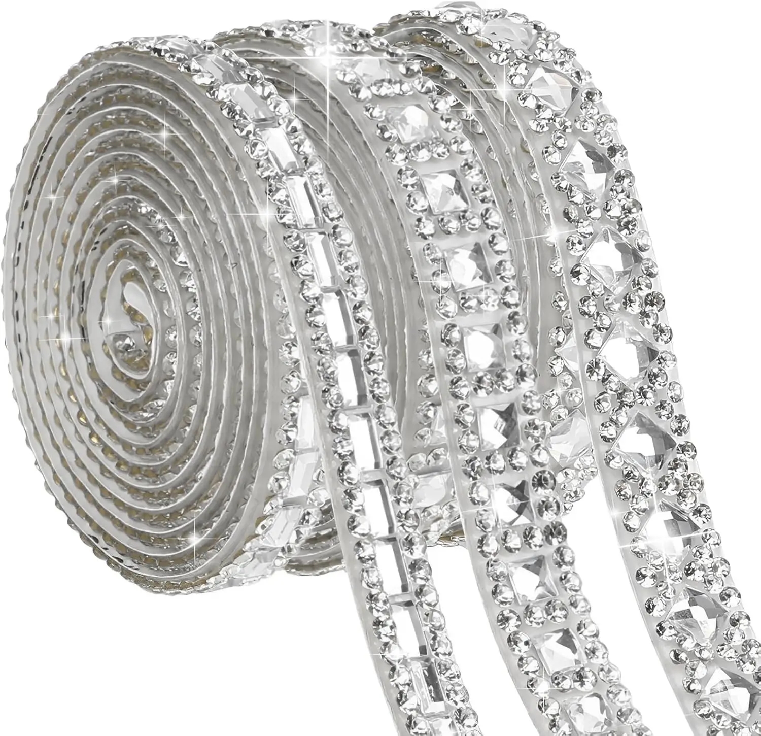 3 Yards Rhinestone Ribbon Self Adhesive Crystal Strips for DIY Crafts Clothing Wedding Birthday Decor Silver
3 Yards Rhinestone Ribbon Self Adhesive Crystal Strips for DIY Crafts Clothing Wedding Birthday Decor Silver