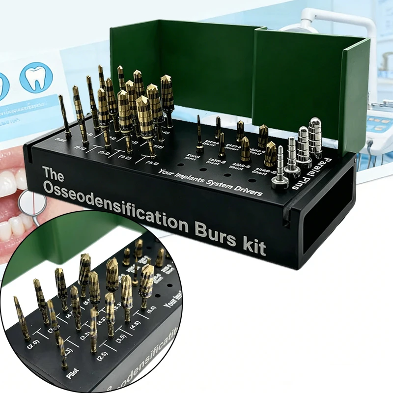 24Pcs/Kit Dental Osseodensification Burs Implant Site Prep Bone Condensing Tools High Precision
24Pcs/Kit Dental Osseodensification Burs Implant Site Prep Bone Condensing Tools High Precision