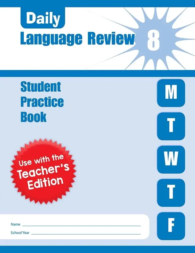 Рабочая тетрадь Evan-Moor Daily Language Review, класс 8 SE, состаренная 10, 11, 12, 13, английская книга 9781608236787
Рабочая тетрадь Evan-Moor Daily Language Review, класс 8 SE, состаренная 10, 11, 12, 13, английская книга 9781608236787