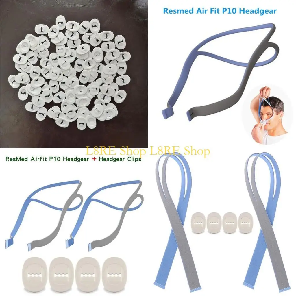 Клипы регулировки L8RE и повязка на голову для Resmed AirFit P10 Назальная набольная система головных уборов. 
Клипы регулировки L8RE и повязка на голову для Resmed AirFit P10 Назальная набольная система головных уборов.