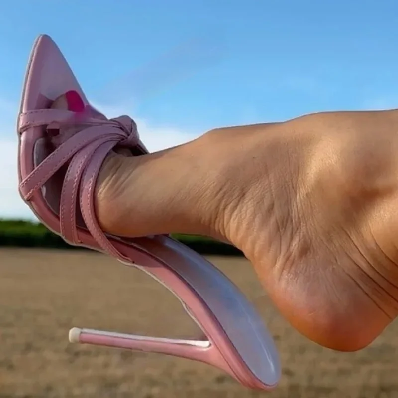 Stylish Knot Pointed Toe High Heel Mules Shoes Pink Nude White Matte Leather Slippers Slip On Cover Heels Summer Shoes
Stylish Knot Pointed Toe High Heel Mules Shoes Pink Nude White Matte Leather Slippers Slip On Cover Heels Summer Shoes