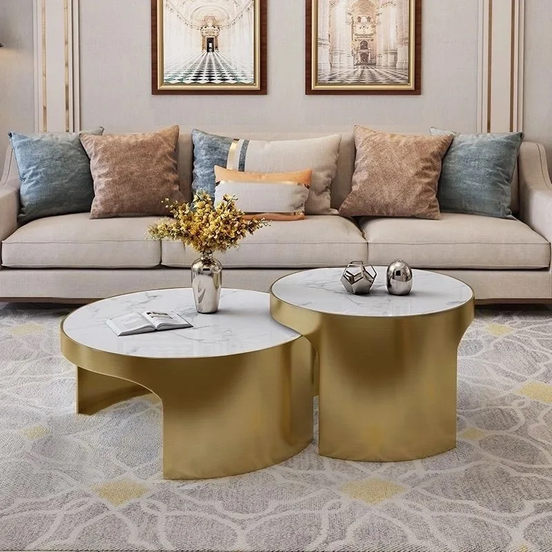 Luxury Gold Metal round Center Stone Coffee Table sectional tea table for living room furniture
Luxury Gold Metal round Center Stone Coffee Table sectional tea table for living room furniture