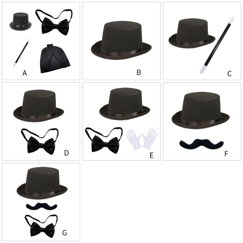 Magician Cosplay Cloak Hat Dress Up Props Set Costume Accessories with Hat Cape Wand Bows Tie for Performances Props
Magician Cosplay Cloak Hat Dress Up Props Set Costume Accessories with Hat Cape Wand Bows Tie for Performances Props