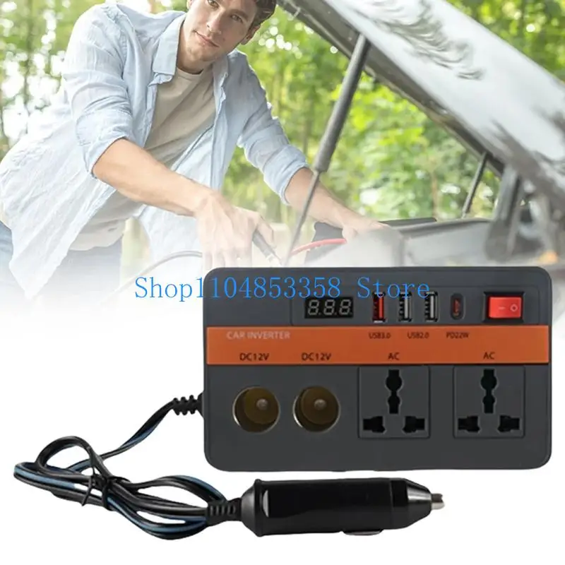 652F Removable 12V Vehicle Power Converter Alternating 220V Output Pressure Detection Tool 300 Watt Capacity For Camping Road
652F Removable 12V Vehicle Power Converter Alternating 220V Output Pressure Detection Tool 300 Watt Capacity For Camping Road