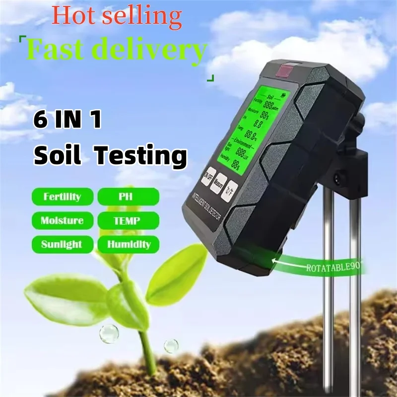 6 In 1 soil detection instrument moisture meter testing instrument soil pH meter the latest plant culture detector fertile soil
6 In 1 soil detection instrument moisture meter testing instrument soil pH meter the latest plant culture detector fertile soil