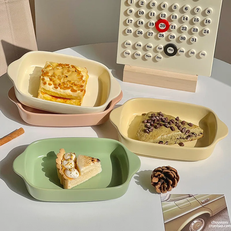 Cream-colored double-ear baking dish, ceramic microwave oven, cheese rice baking dish, rectangular double-ear baking bowl
Cream-colored double-ear baking dish, ceramic microwave oven, cheese rice baking dish, rectangular double-ear baking bowl