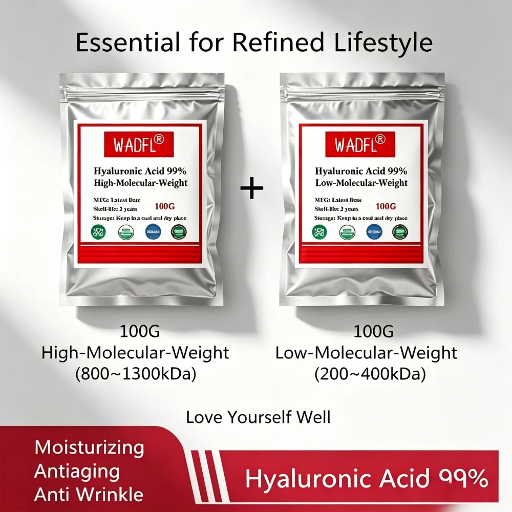 Love Yourself Well Essential for Refined Lifestyle 99% High&Low-Molecular-Weight Hyaluronic Acid Powder Customized Bag
Love Yourself Well Essential for Refined Lifestyle 99% High&Low-Molecular-Weight Hyaluronic Acid Powder Customized Bag