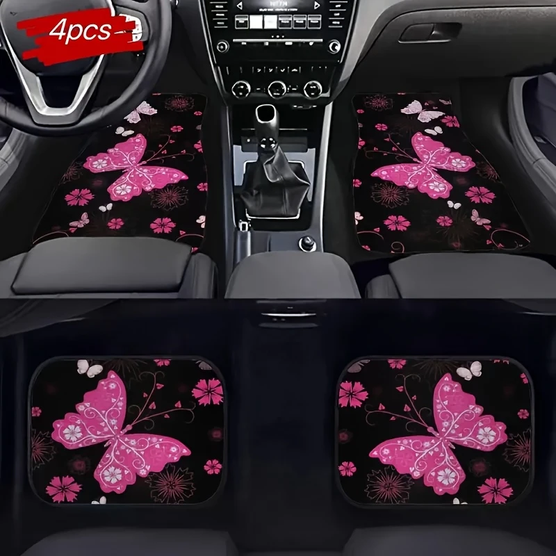 4Set of cute and romantic pink butterfly-themed car floor mats,Suitable for sedans、SUV,All-weather non-slip floor mat,Interior a
4Set of cute and romantic pink butterfly-themed car floor mats,Suitable for sedans、SUV,All-weather non-slip floor mat,Interior a