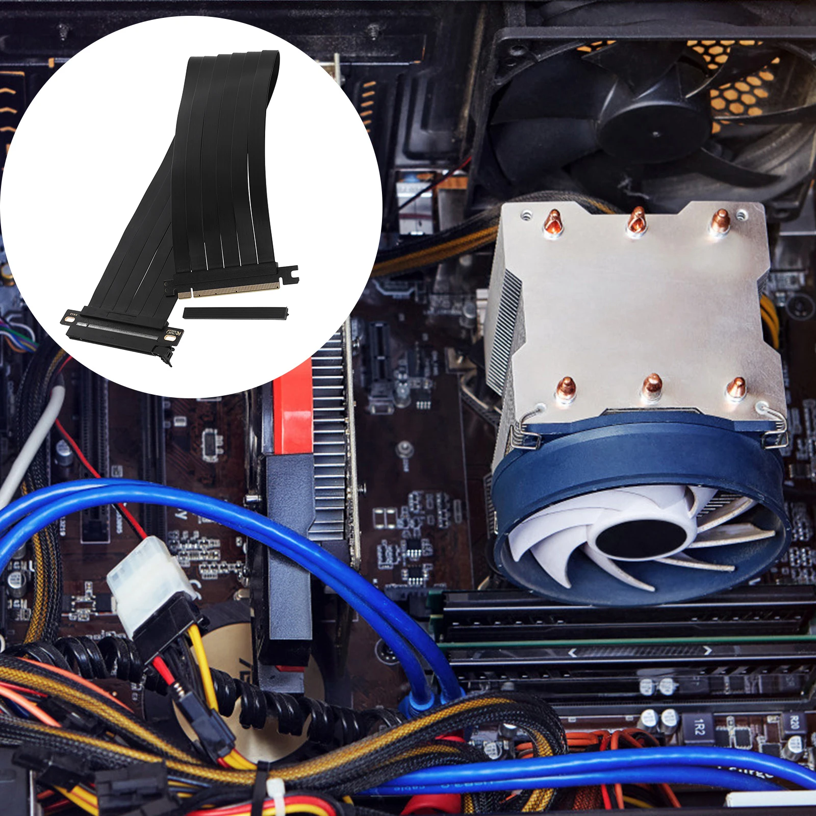 180 Degree PCI Express Riser Cable Extension Cord PCI-E Extender Gpu Pcie Copper Core Wire Graphics Card
180 Degree PCI Express Riser Cable Extension Cord PCI-E Extender Gpu Pcie Copper Core Wire Graphics Card